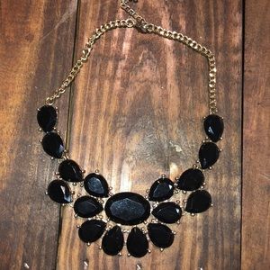 Black Stone Statement necklace
